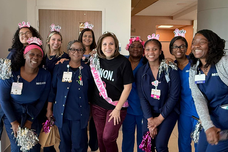 Patricia and her breast cancer care team