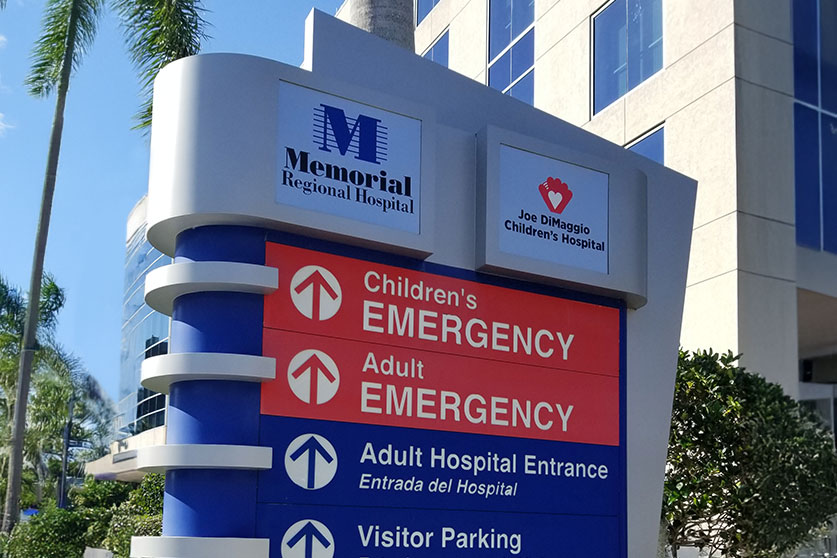 Memorial Regional Emergency Sign