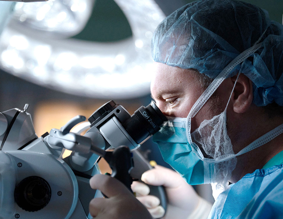 Doctor Christopher DeMassi performing surgery